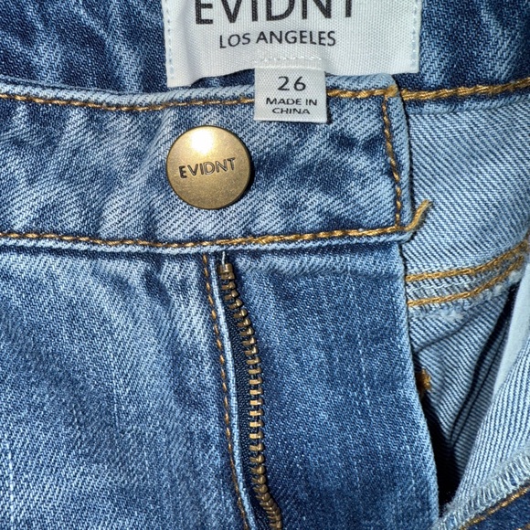 EVIDNT Los Angeles Size 6 Women's Blue Distressed Jeans MALIBU GIRLFRIEND - Picture 3 of 5
